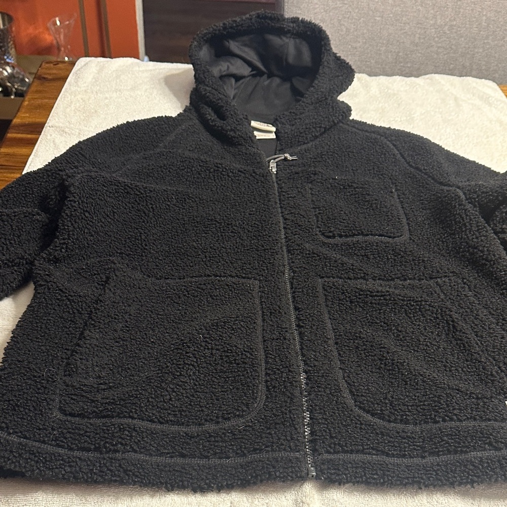 The North Face Black Textured Hoodie Jacket